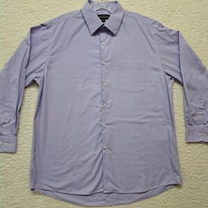 Bergamo New York Long Sleeve Button Down Shirt Size Large Purple
